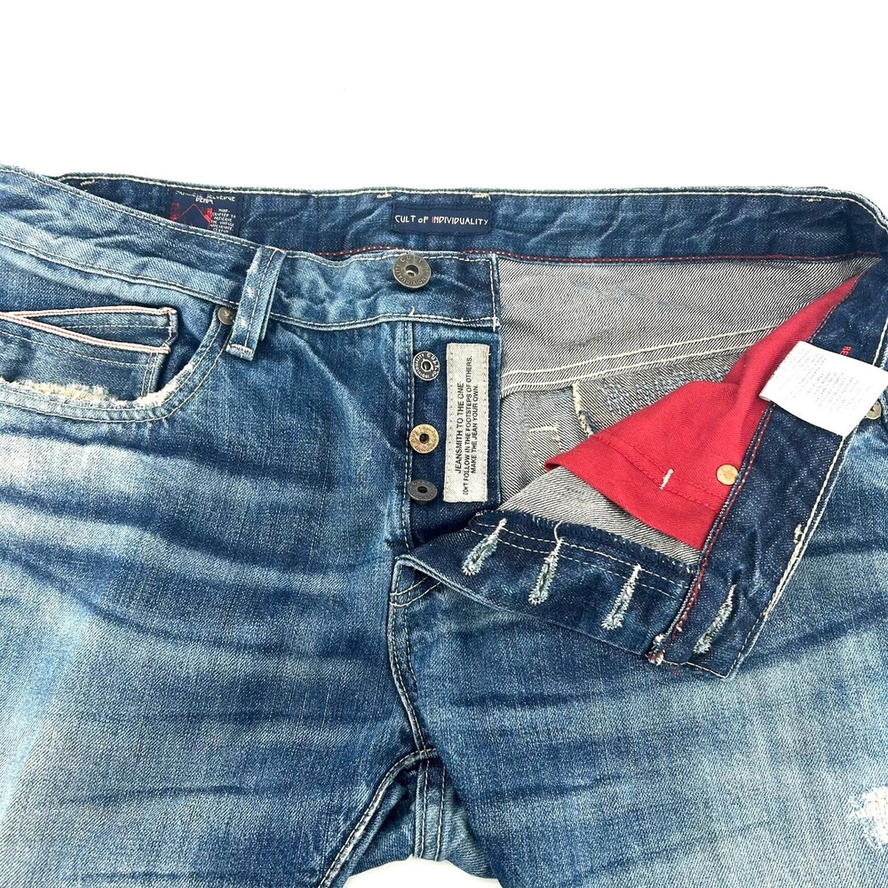 Cult of Individuality Rebel Straight Japanese Selvedge Distressed Jeans 34x34